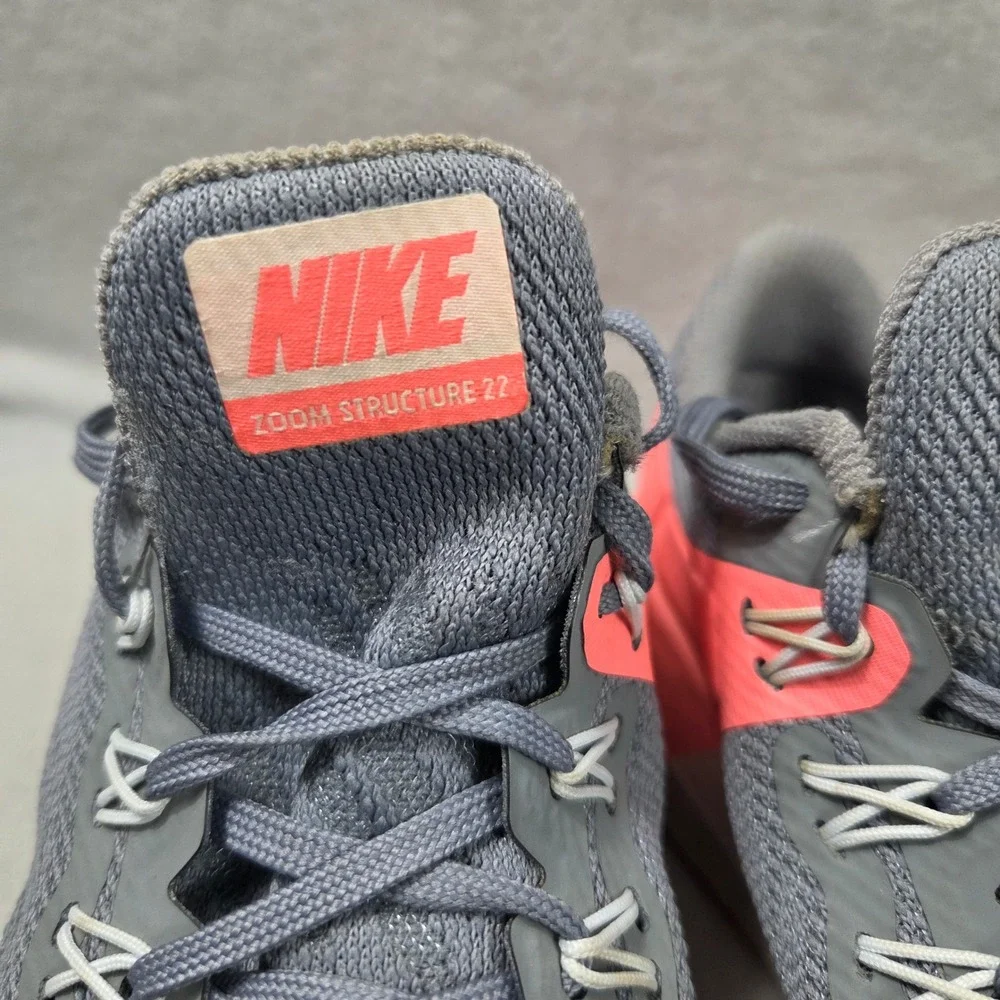 Nike Air Zoom Structure 22 Womens Running Shoes Grey Pink AA1640-005 Size 7